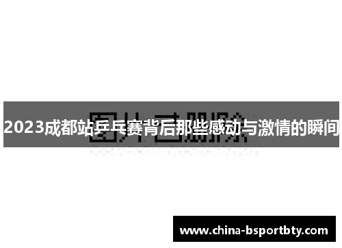2023成都站乒乓赛背后那些感动与激情的瞬间